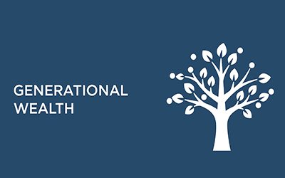 Generational Wealth. A concept illustration of a family tree ico